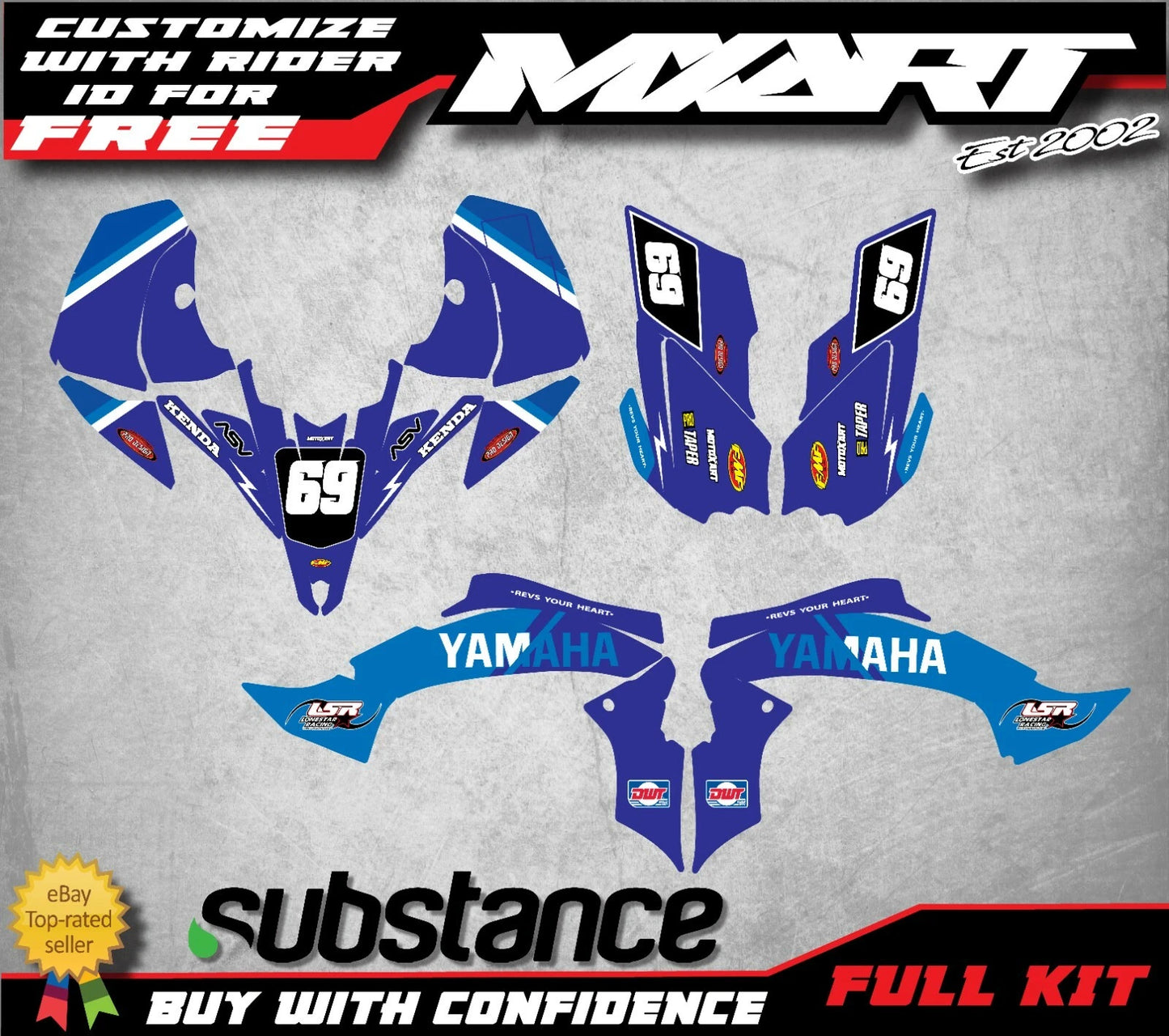 Graphics Kit for Yamaha Raptor YFZ 450R (2009-2013)