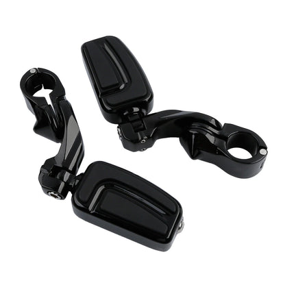 1.25" 32mm Highway Short Angled Mount Foot Pegs for Harley Softail Deluxe