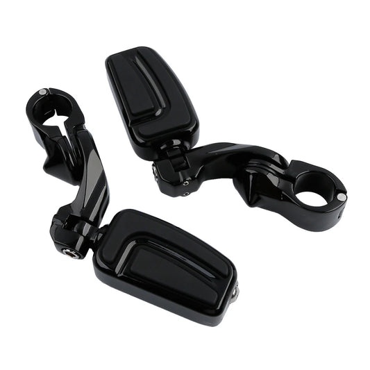 1.25" 32mm Highway Short Angled Mount Foot Pegs for Harley Softail Deluxe