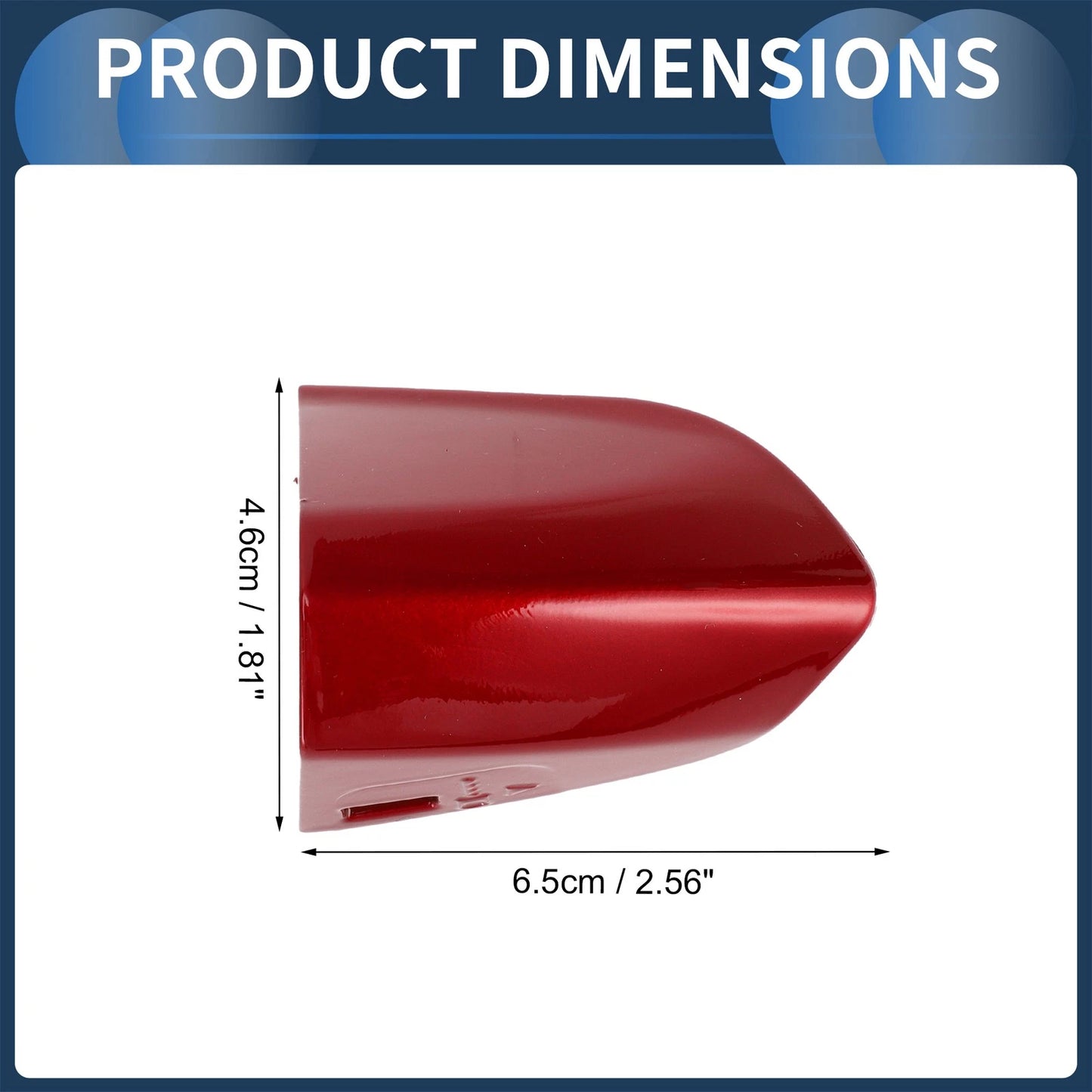 Front Left Door Handle Cover for Ford Mustang (2015-2020) ABS Red 1 Pc