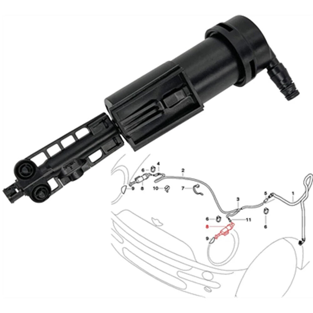 Front Left Headlight Washer Pump for Mini Cooper Hatchback Convertible (2002-2008)
