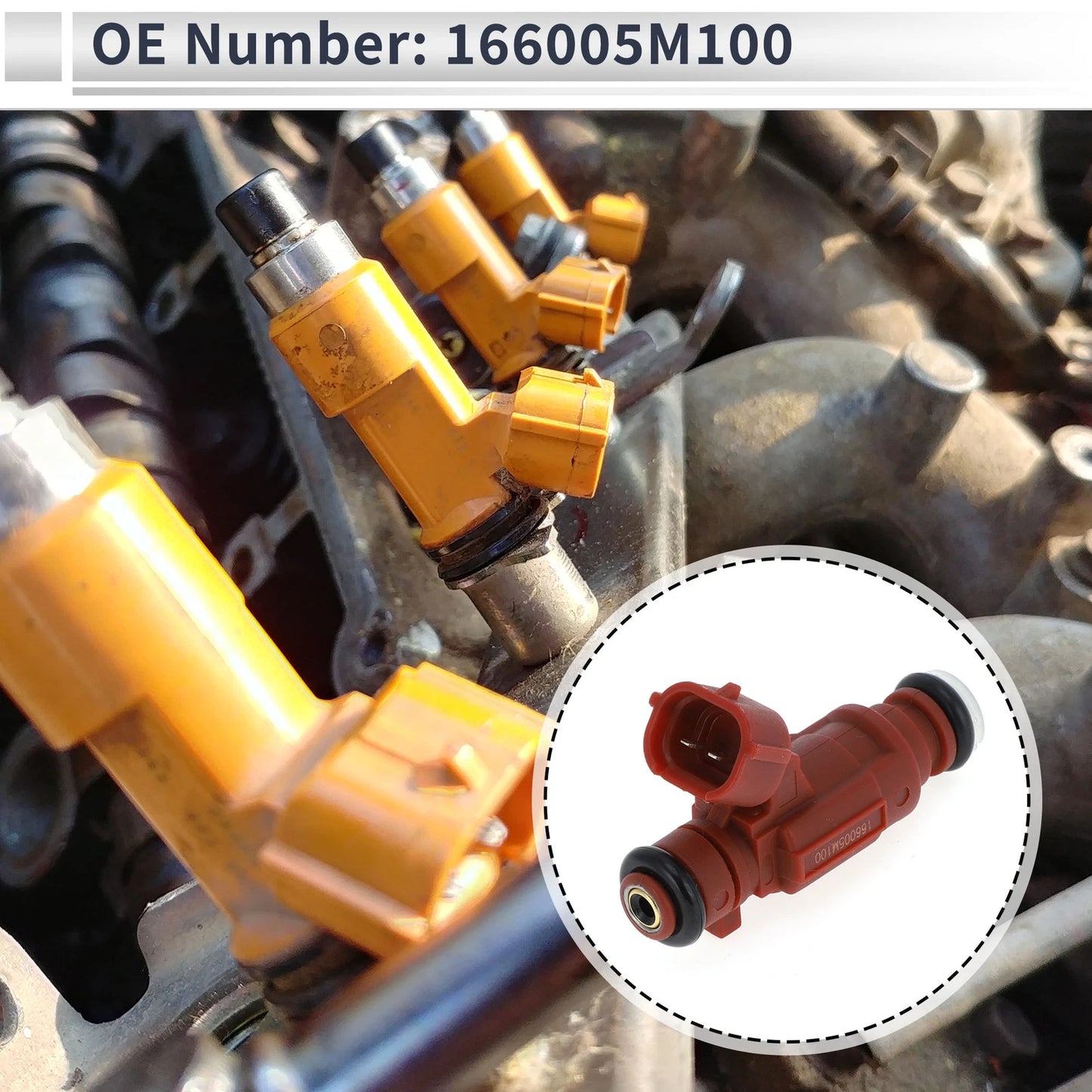 Fuel Injector for Nissan Sentra 1.8 (2000-2002) 1 Pc Wine Red