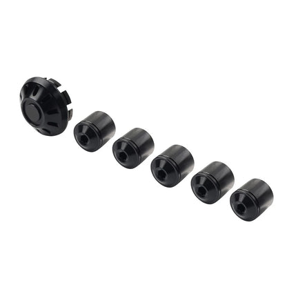 Black Front Hubcap Screw Wheel Cover for Vespa Primavera/Sprint 150 (13-21)