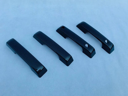 ABS Carbon Fiber Door Handle Lid Frame Cover Trim for 2021-2023 Ford F150 4x