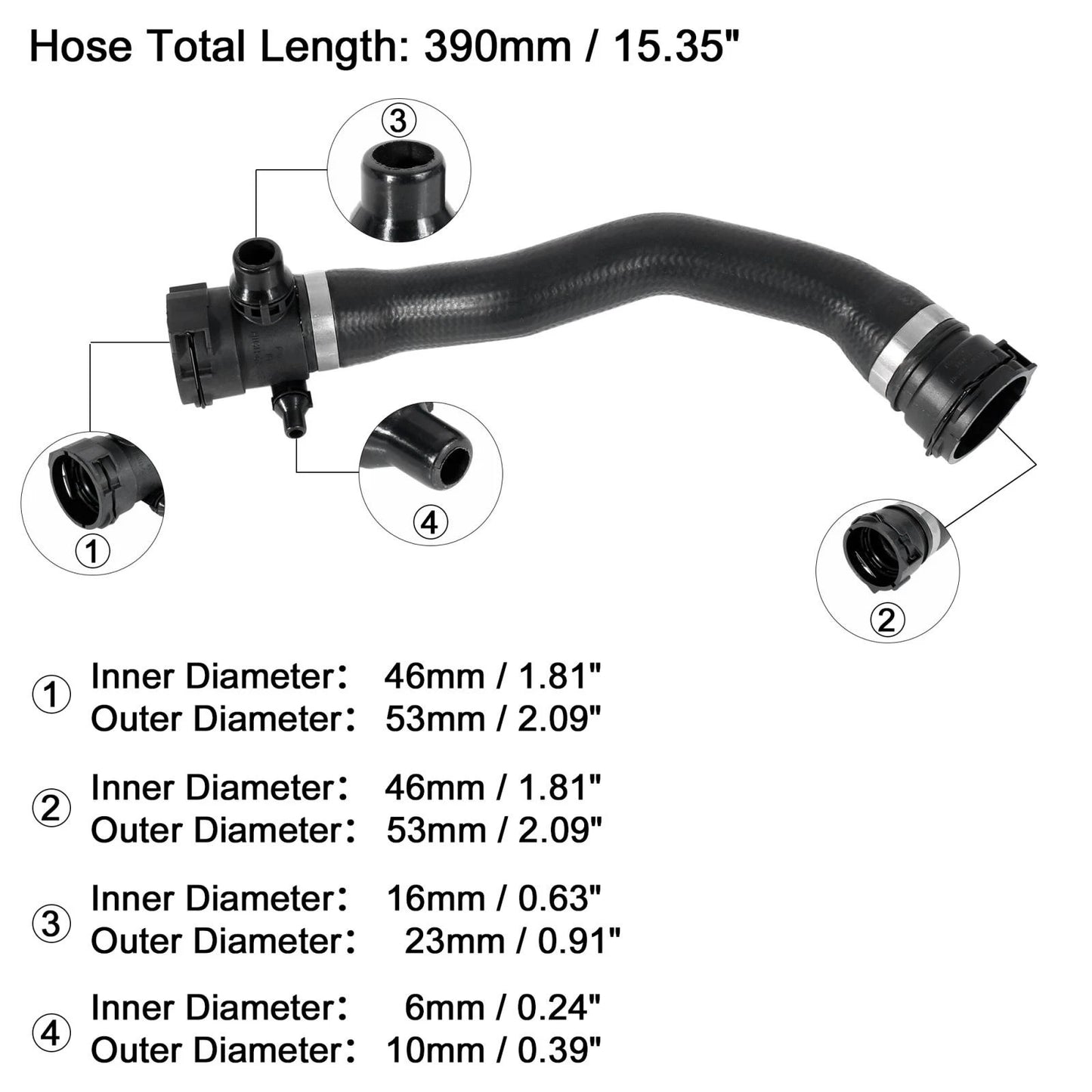 Radiator Water Hose from Expansion Tank for BMW X3 (2015-2017)