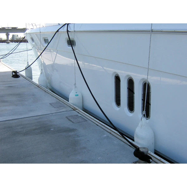 Inflatable Mooring Fender White PVC 600mm x 200mm for Supa Fend
