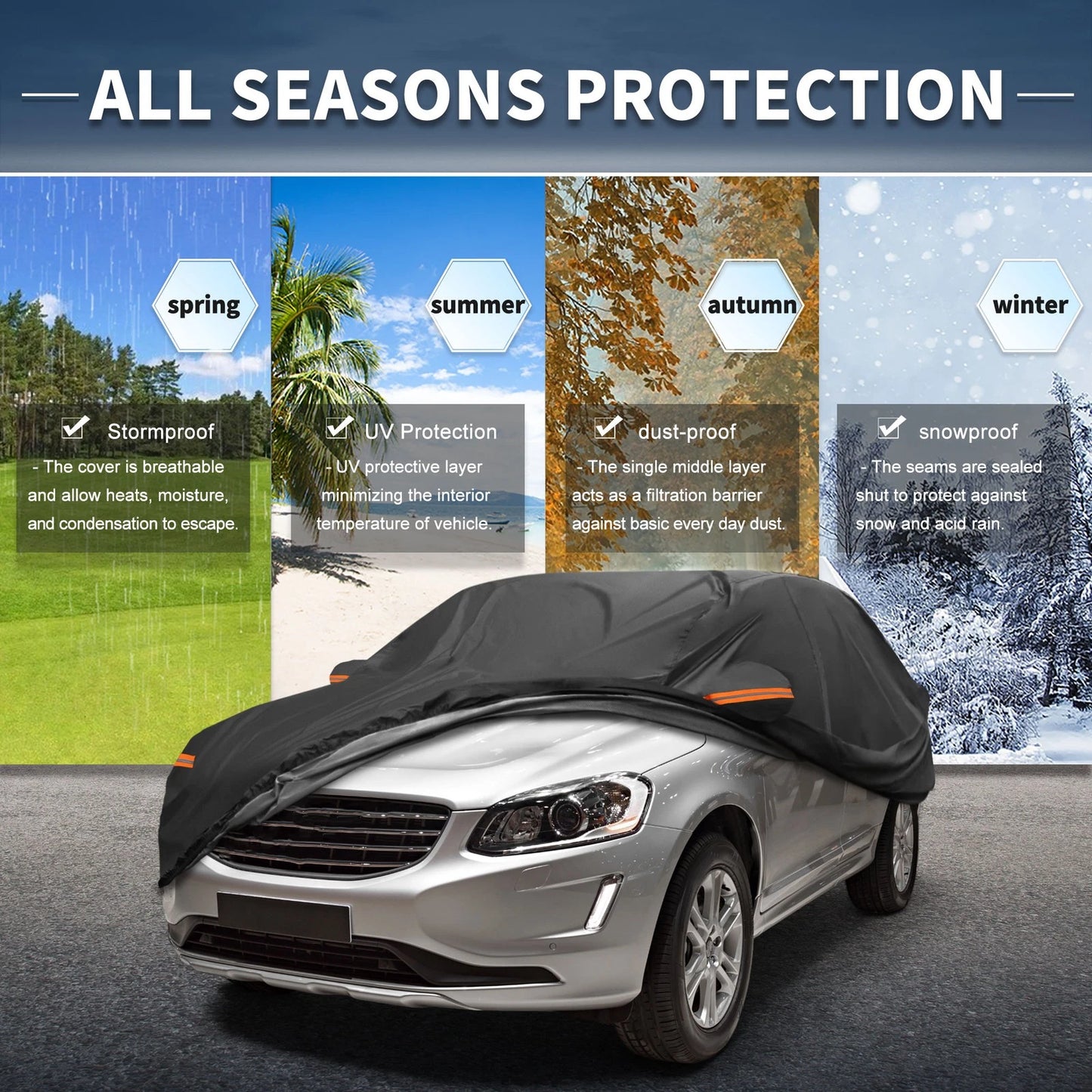 Waterproof Aluminum Film Car Cover for Volvo XC60 (2018-2023)