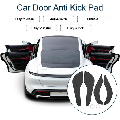 Car Door Anti Kick Pad Sticker Protector for Ford EcoSport (2018) - Black Set