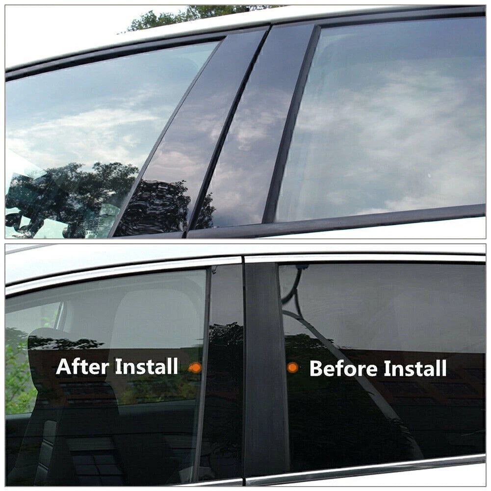 Pillar Post Door Window Trim Covers for Honda Accord (2018-2020) Black