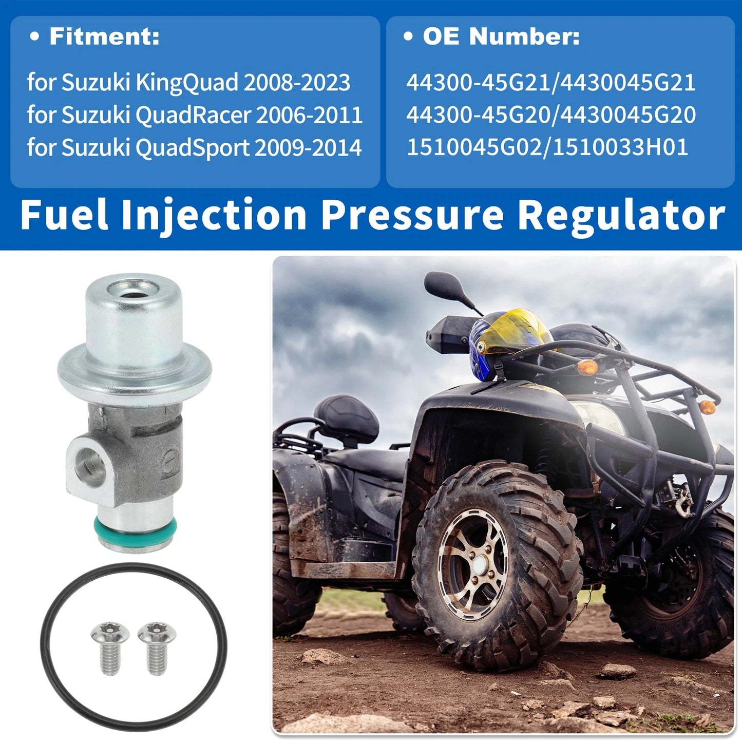 Fuel Pressure Regulator for Suzuki KingQuad (2008-2023) 1 Pc