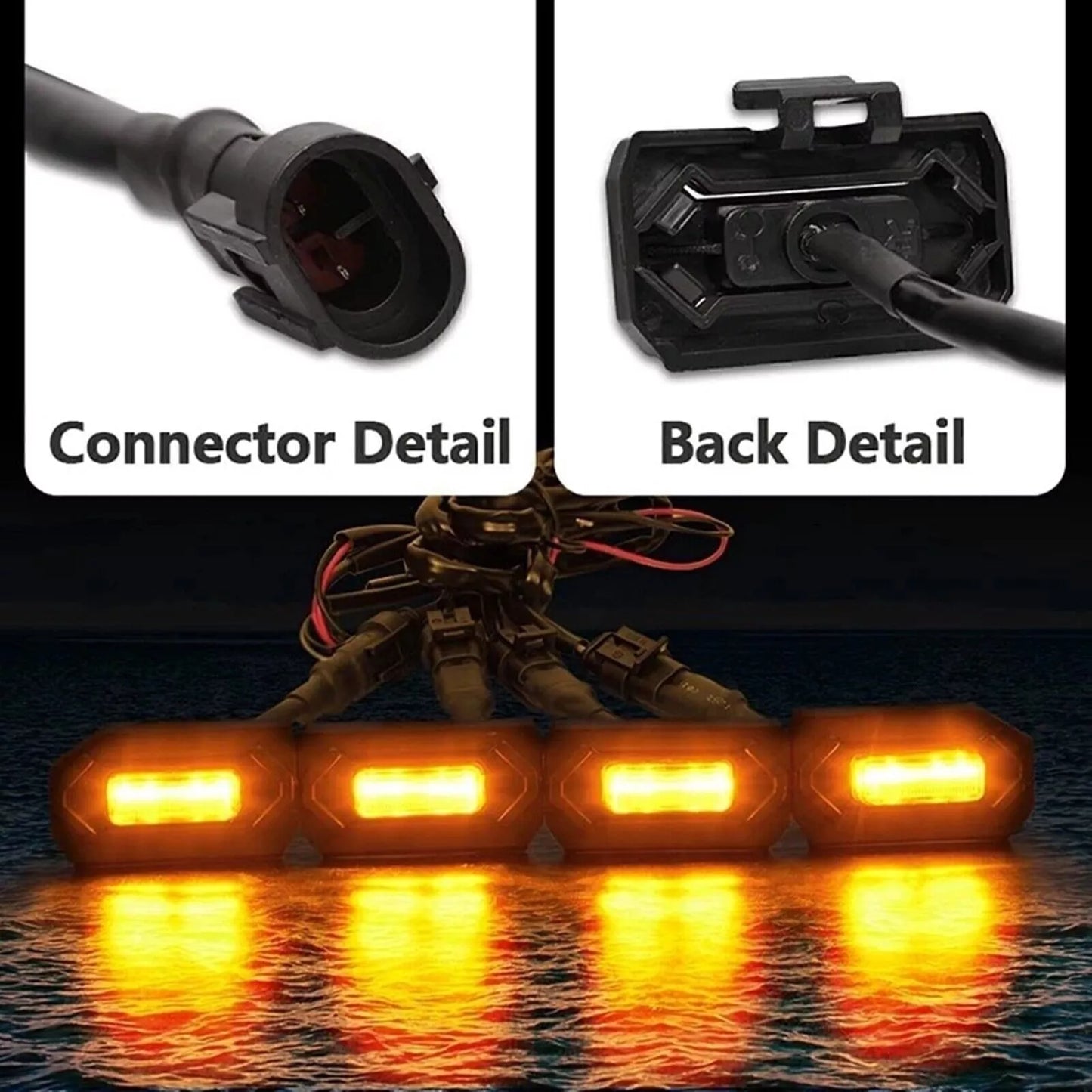 4 x Front Grille LED Light Lamps Smoke Lens for Toyota Tacoma (2020-2023)