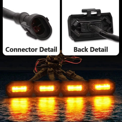 4 x Front Grille LED Light Lamps Smoke Lens for Toyota Tacoma (2020-2023)