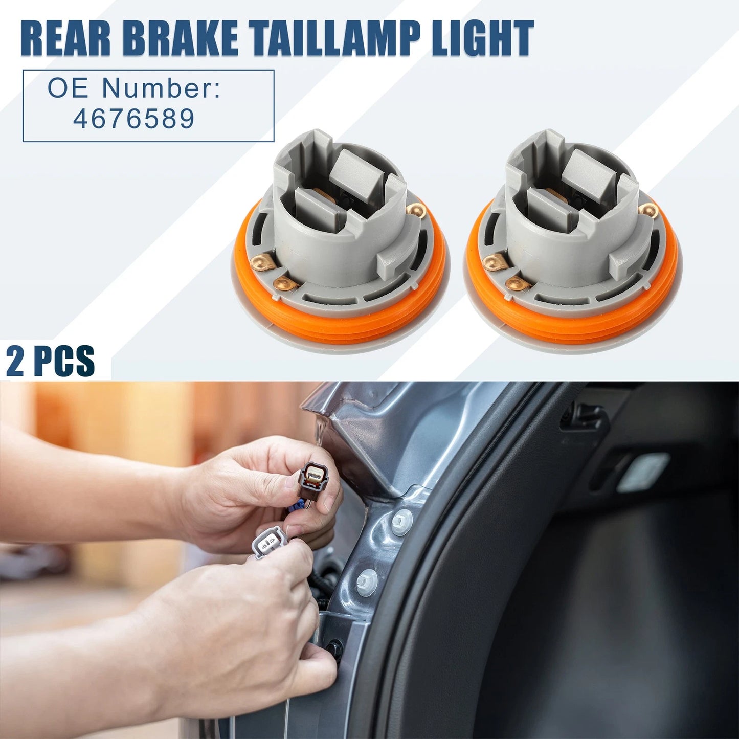Set  Rear Brake Taillamp Light Bulb Sockets for Chrysler Town & Country