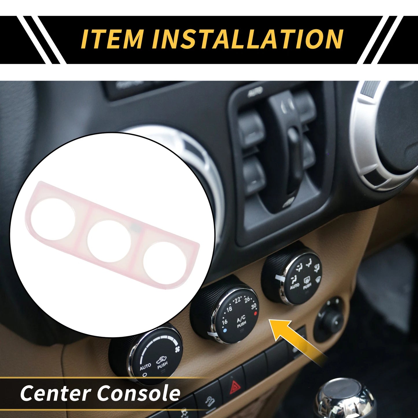 AC Switch Button Control Cover Trim for Jeep Wrangler JK (2011-2017)