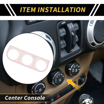 AC Switch Button Control Cover Trim for Jeep Wrangler JK (2011-2017)