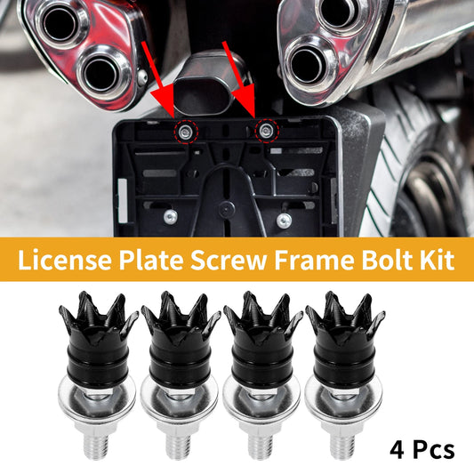 License Plate Screws Cover / 40 mm / Black for Universal Motorcycle