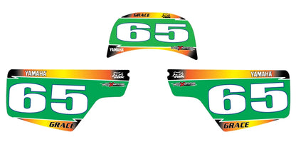 Custom Number Plate Graphics for Yamaha PW 50 Pee Wee 50