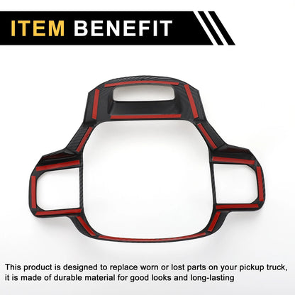 Steering Wheel Cover Trim for Ford F-150 2021-2024 Carbon Fiber Pattern 1 Set
