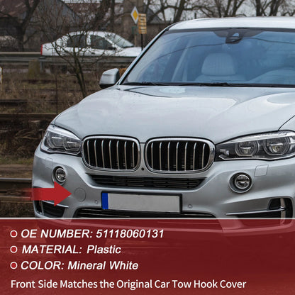 Tow Hook Cover for BMW X5 F15 M (2014-2018) White 1 Pc