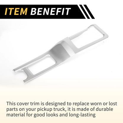 4WD Gear Shift Panel Cover Trim for Jeep Wrangler JL JLU (2018-2024) Silver Tone