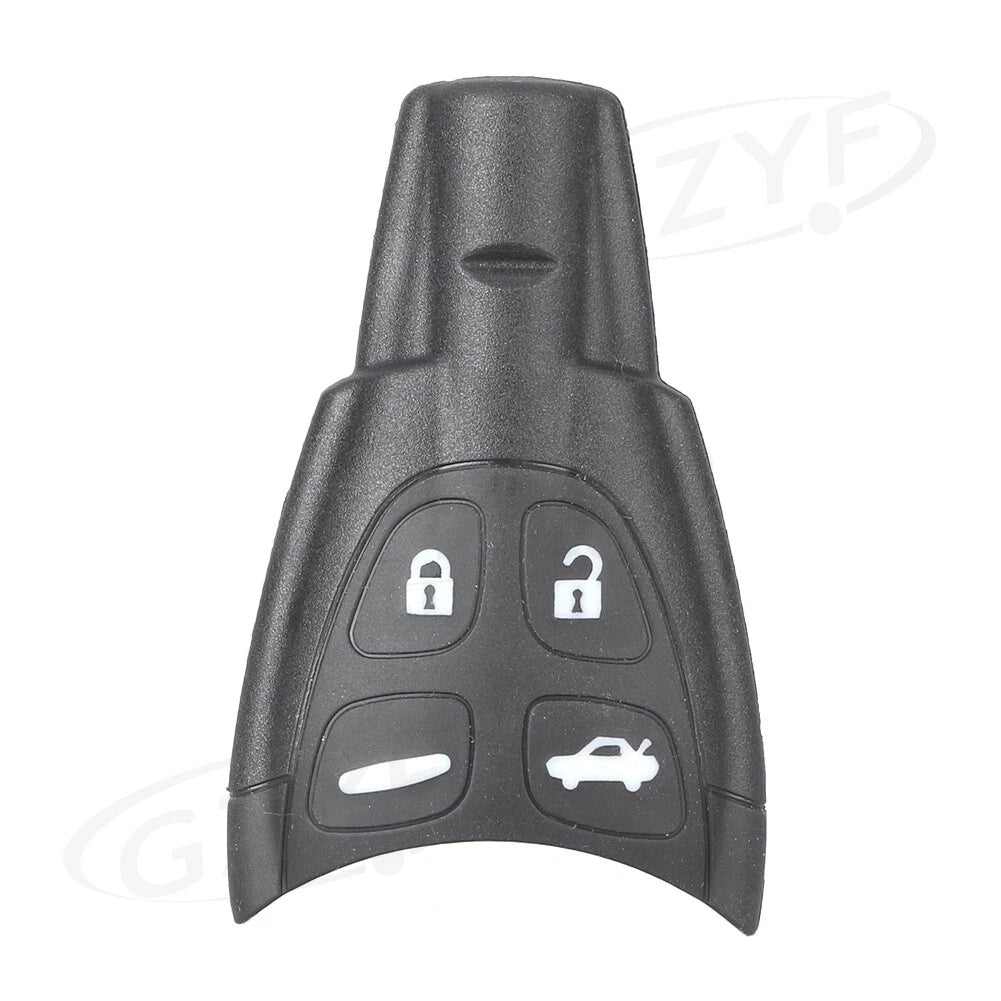 4 x Key Shell Fob Cover for Saab 9-3 Sport Car (2003-2011) Black