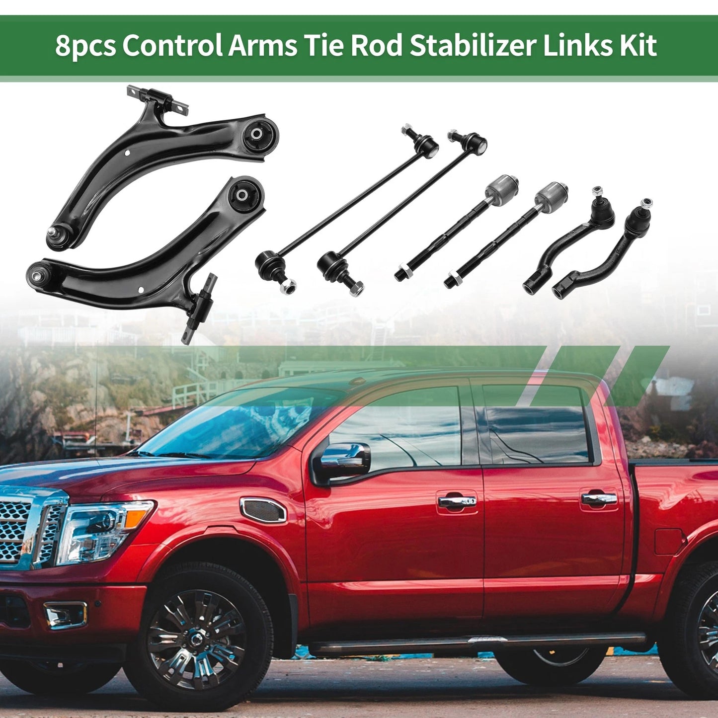 8pcs Front Suspension Control Arm Kit for Nissan Rogue (2014-2015)
