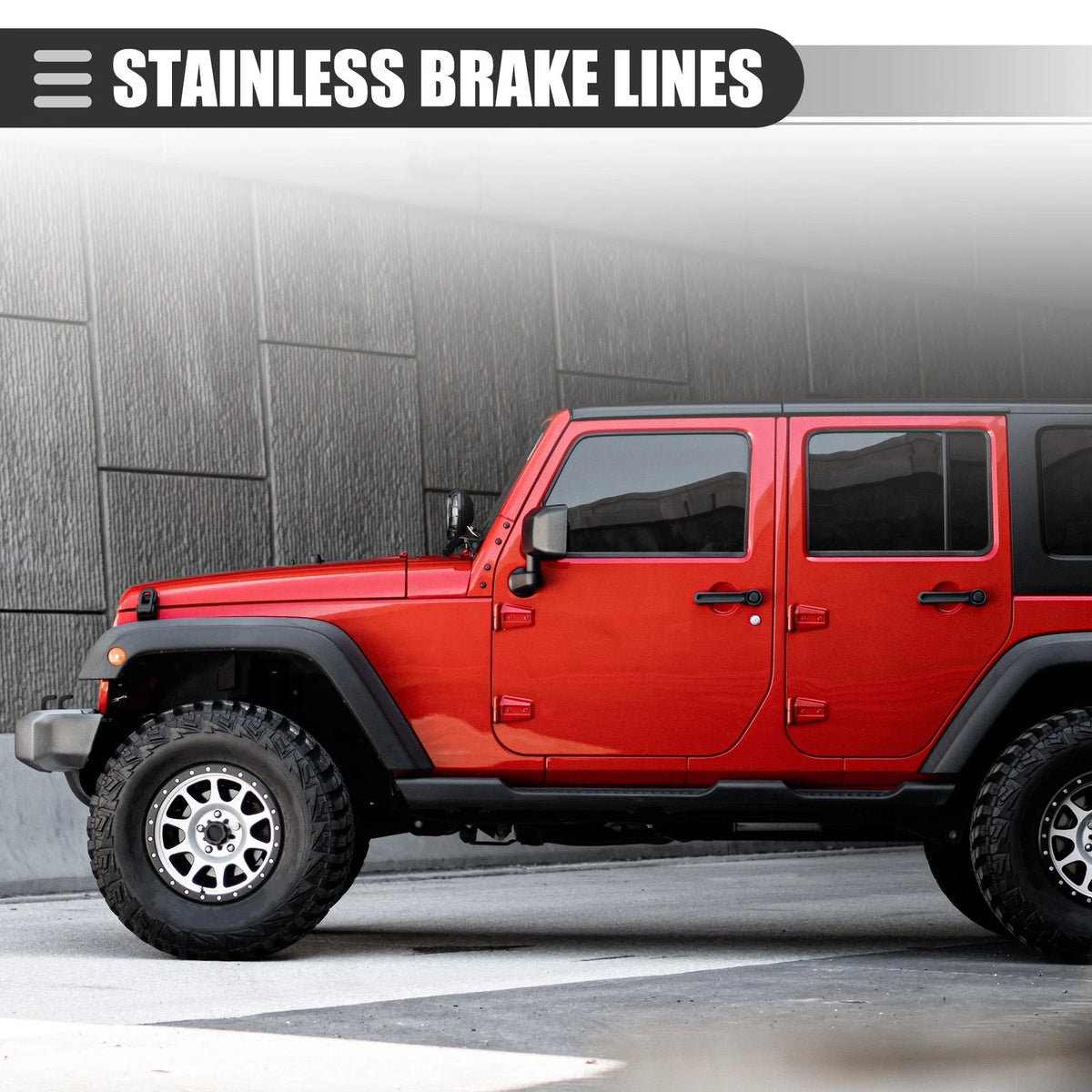 Stainless Steel Brake Lines for Jeep Wrangler JK (2007-2018)