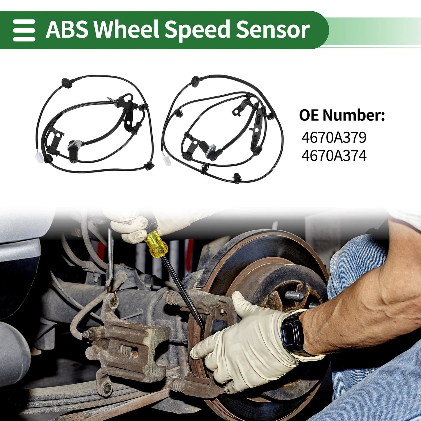 ABS Wheel Speed Sensor Set for Mitsubishi Galant (2004-2012)