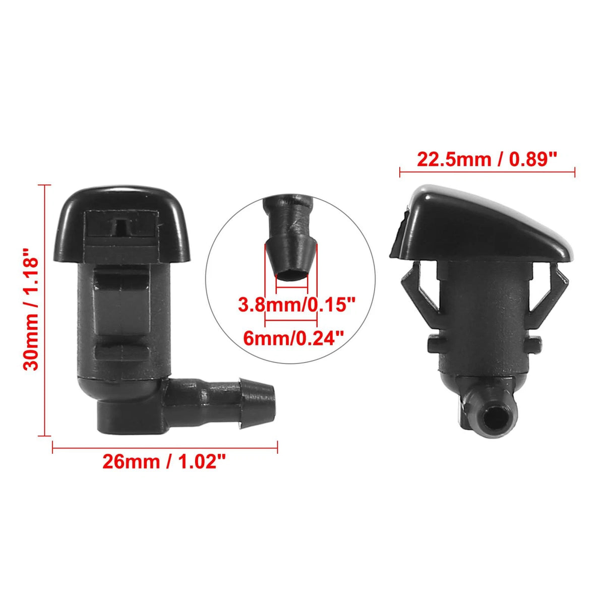 4 x Car Front Windshield Washer Nozzles for Toyota Tacoma (2005-2023)