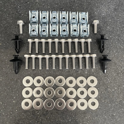 Under Tray Cover Stainless Steel Bolts & Clips for Nissan Navara NP300