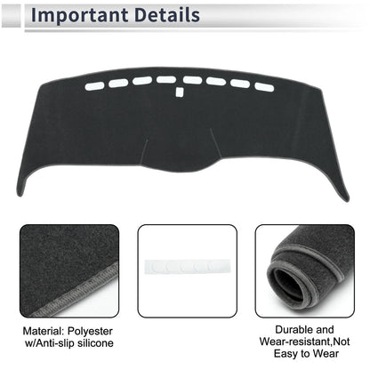 Dash Cover Mat for Honda Odyssey RB1 RB2 (2003-2008) Sun Protector Gray