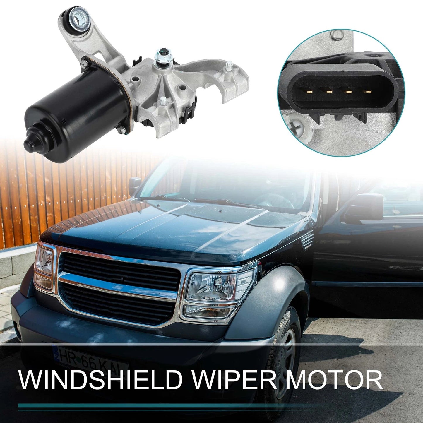 Windshield Wiper Motor for Dodge Nitro 2007-2011 (2 x No.68020720AA/68020720AB)
