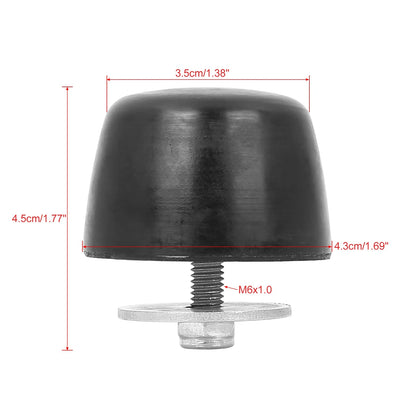 2 x Black Rubber Bumper Cushions for Jeep Wrangler (2002-2006)