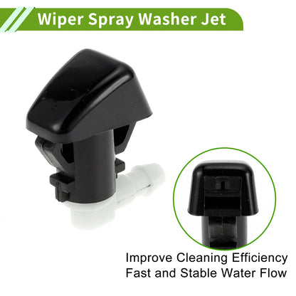 Windshield Washer Nozzle & 2 x Hose Connectors for Ford Edge (2011-2015)