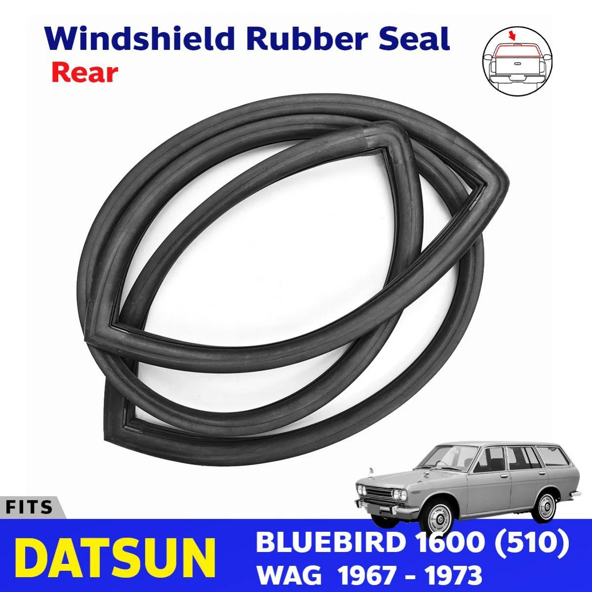 Weatherstrip Rear Windshield Rubber Fits Datsun Bluebird 510 Wagon 1967-72 D06
