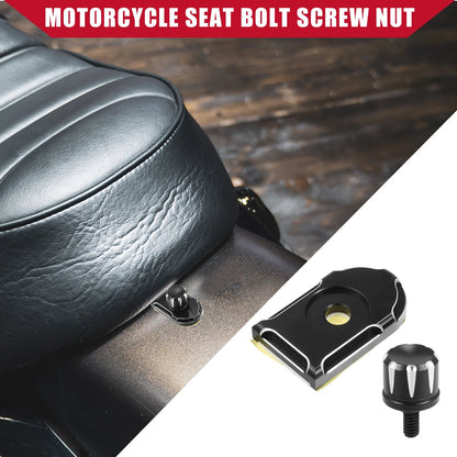 Set for Harley Davidson Motorcycle Seat Bolt Screw with Knob Cover