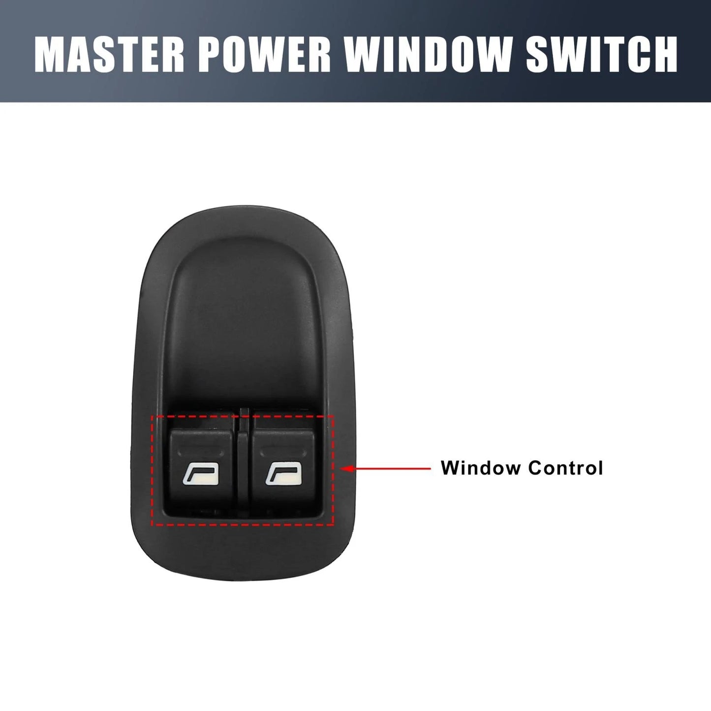Driver Side Power Window Switch for Peugeot 206 (2000-2008)