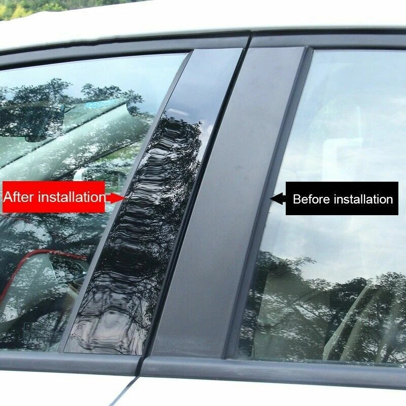 Decal Cover Pillar Post Window Trim 6 x for Audi A4 B8 S4 (2009–2015)