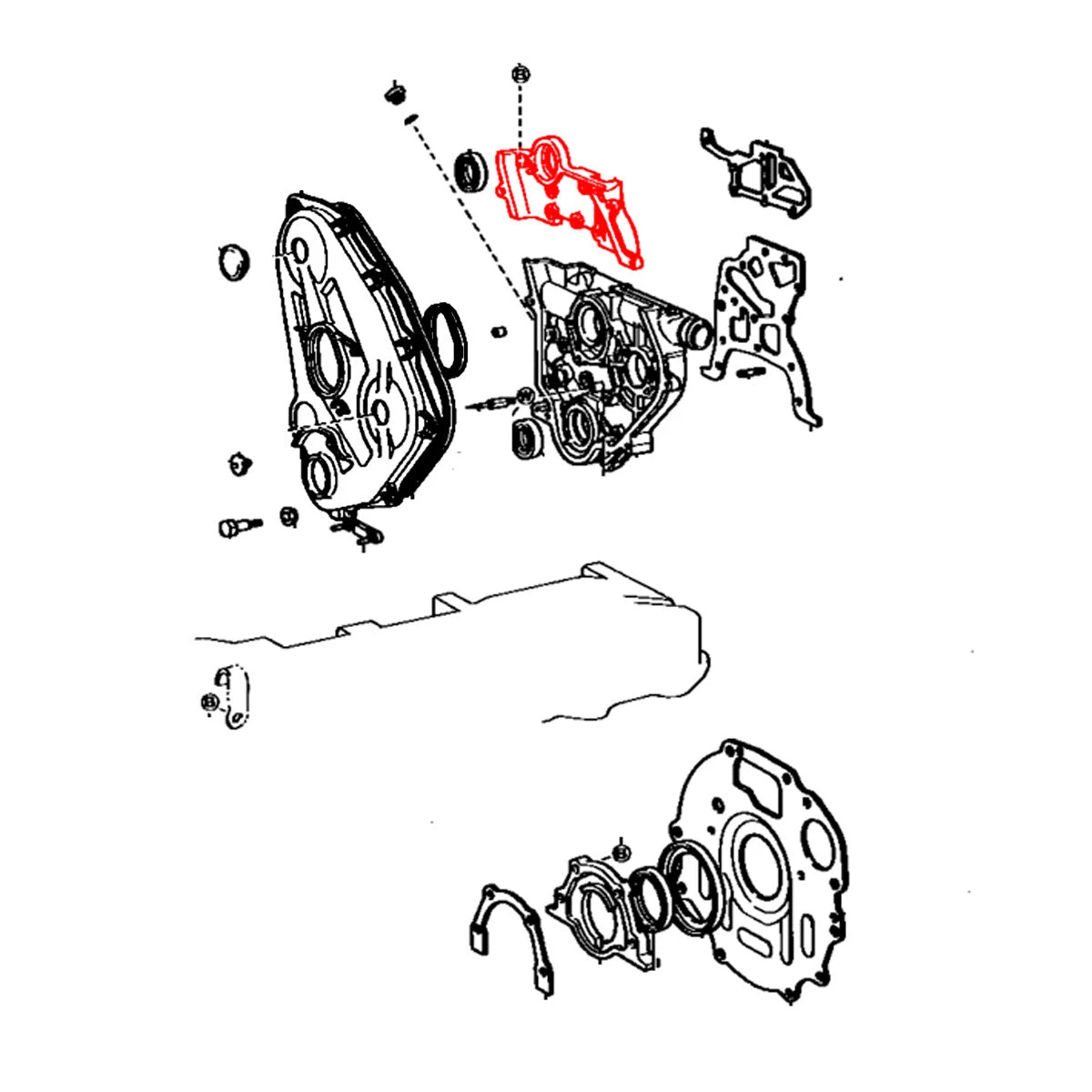 Oil Seal Retainer for Toyota Hilux LN30 LN40 LN46 2.2L 1979-1983