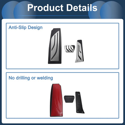 3 x Automatic Foot Accelerator Pedal Covers for BMW 5 Series E60 E61 (2004-2010)
