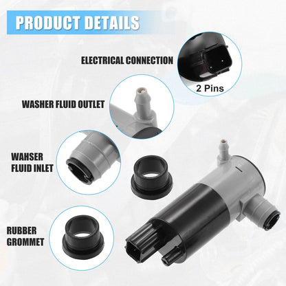 Windshield Washer Motor Pump with Grommet Chrysler Sebring (2001-2006)