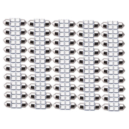 50 x 31mm 4-SMD 5050 LED Festoon Interior Lights for Car (No specific years)