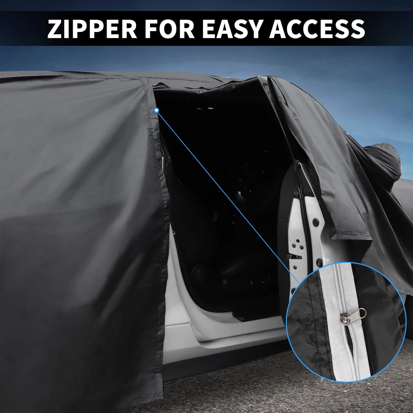 Waterproof PEVA Cotton Car Cover for Ford Fiesta (2008-2021) with Zipper