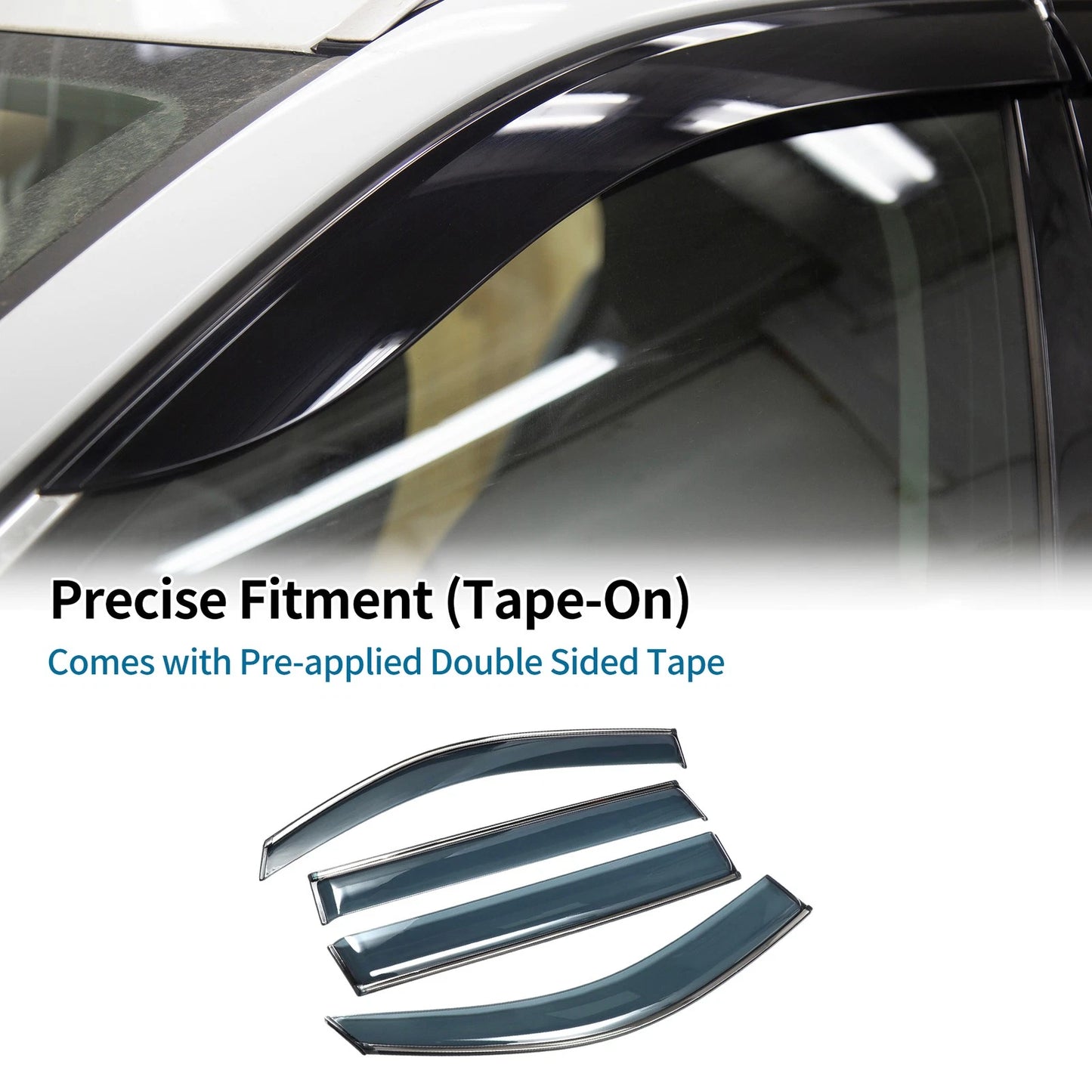 Window Deflectors for Toyota Highlander Side Window Vent Visors (2008-2013)