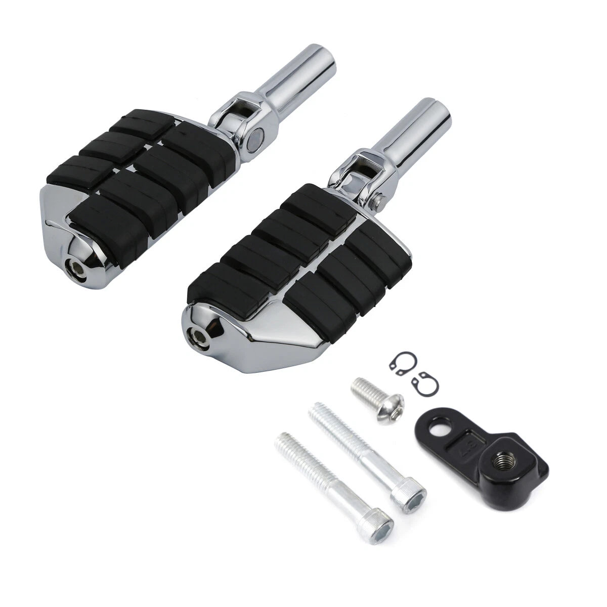 Chrome Rear Passenger Foot Pegs for Harley Softail Slim (2012-2017)