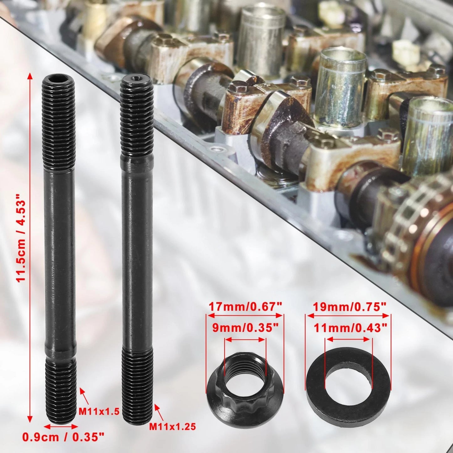 Cylinder Head Stud Set for BMW E36 325i 2.5L 6 Cyl (1992-1999)