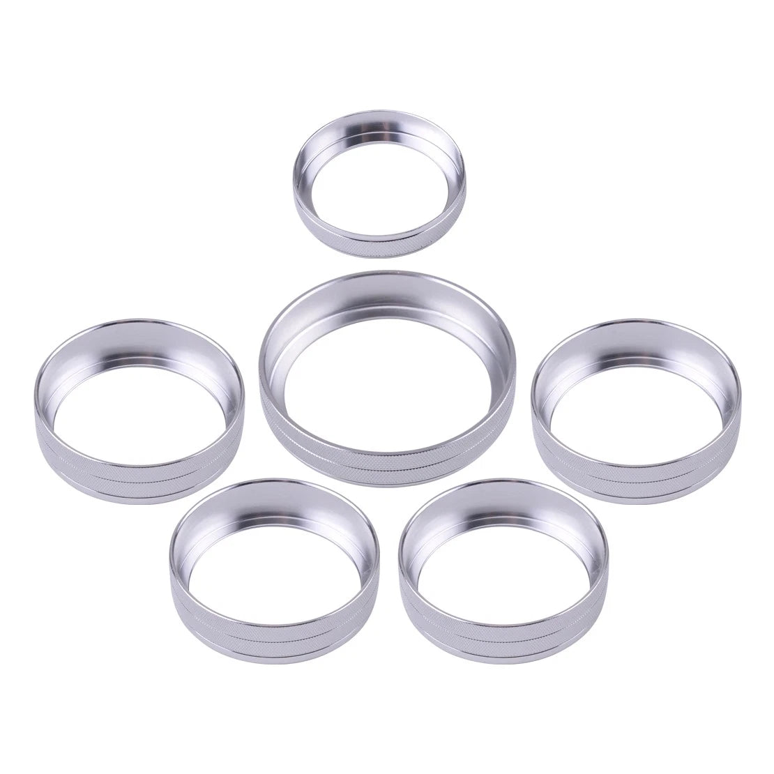 6x Air Condition Audio Switch Knob Trim Rings for Ford F150 (2016-2018)