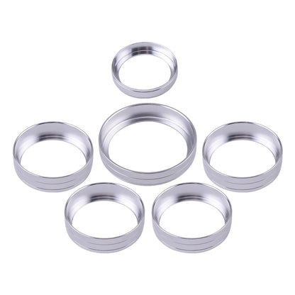 6x Air Condition Audio Switch Knob Trim Rings for Ford F150 (2016-2018)
