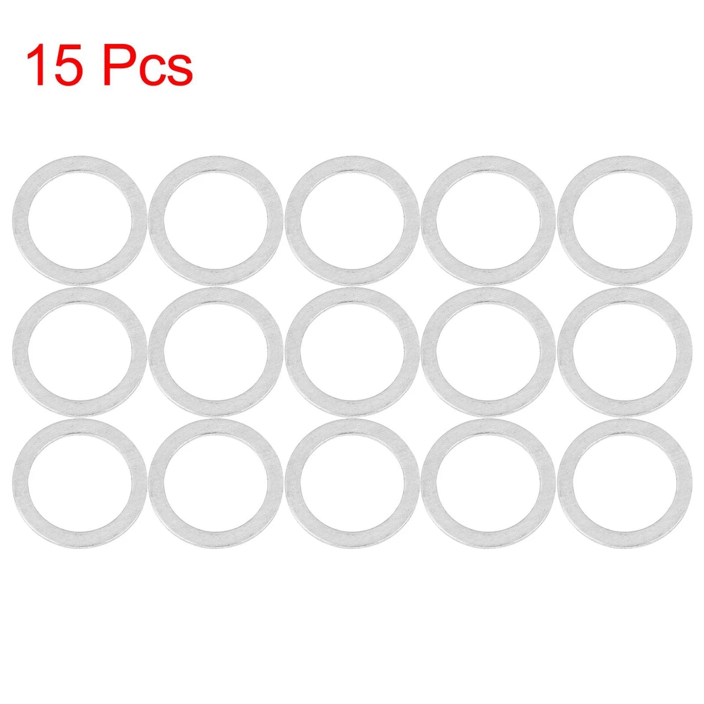 15 x M18 Silver Tone Oil Drain Plug Gaskets for Volvo