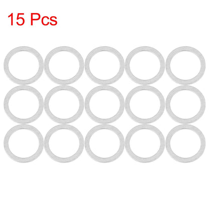 15 x M18 Silver Tone Oil Drain Plug Gaskets for Volvo